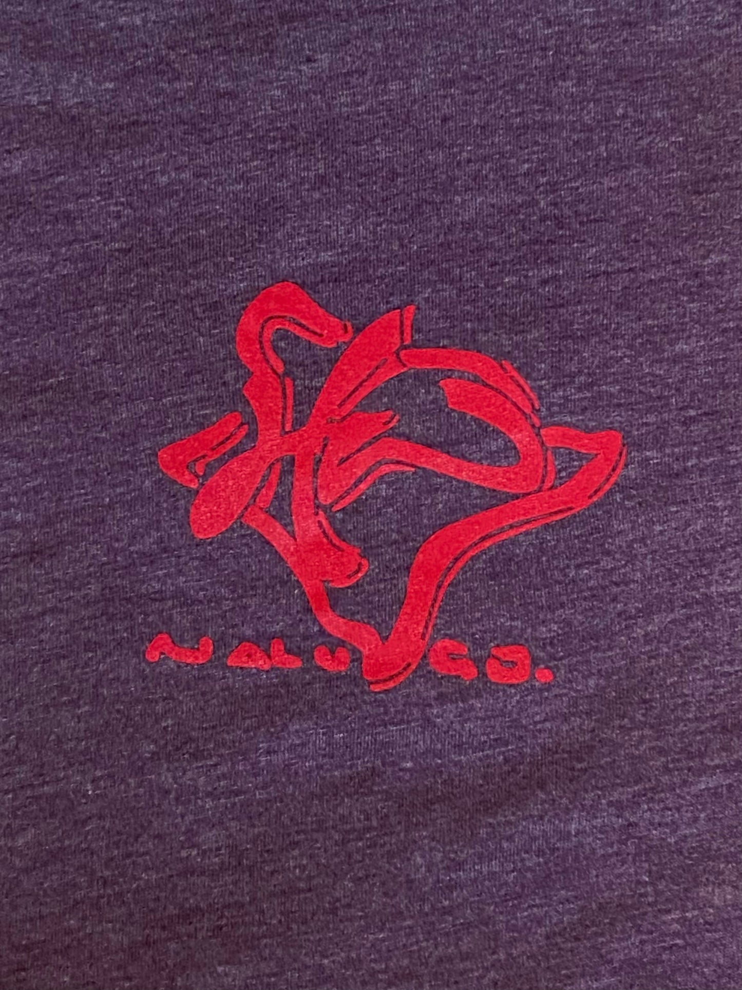 Tri Blend Tee Purple w/ Red