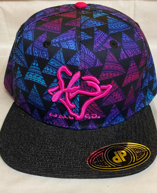 Embroidered Snapback Hat Tribal Triangle