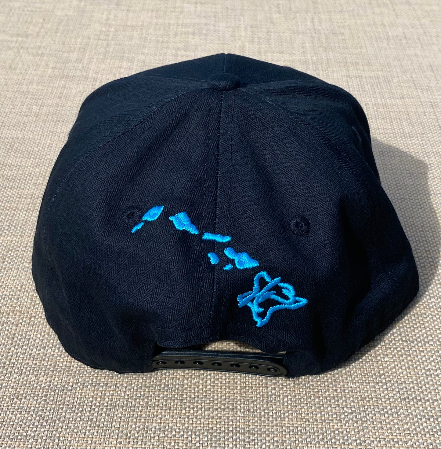 Embroidered Snapback Hat Black w/ Colored Embroidery