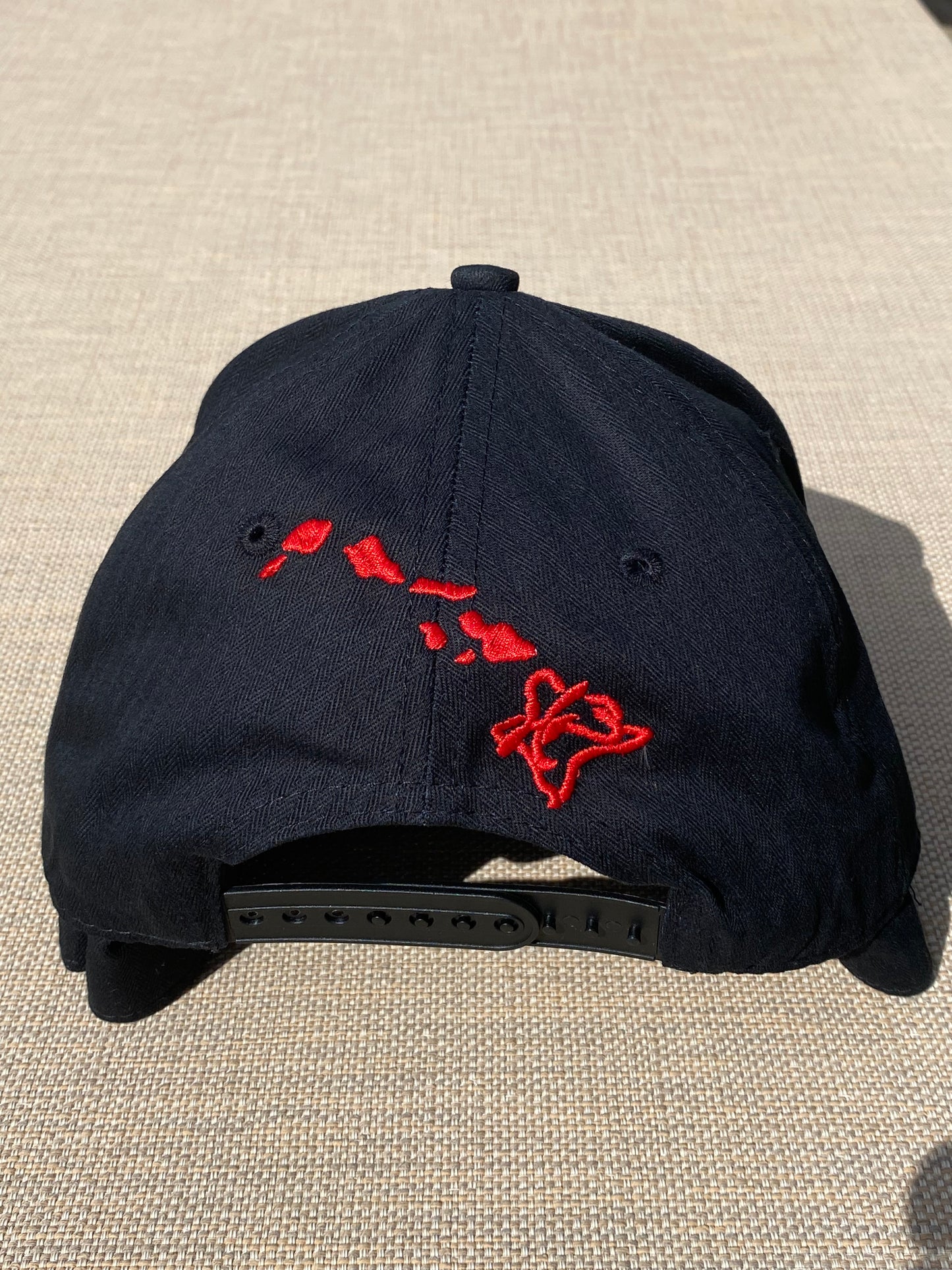 Embroidered Snapback Hat Black w/ Colored Embroidery