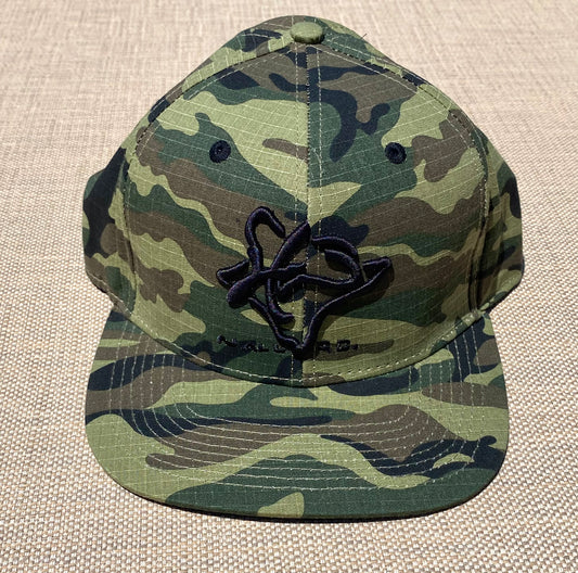 Embroidered Snapback Hat Camo